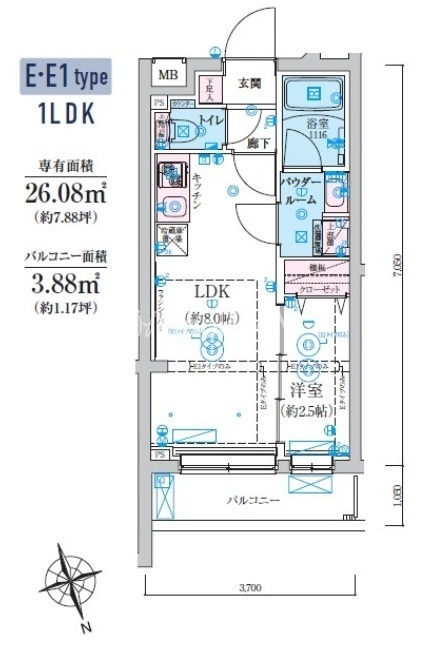 1LDK