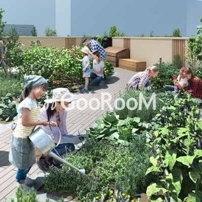 
									グランドシティタワー月島の外観写真15　家庭菜園